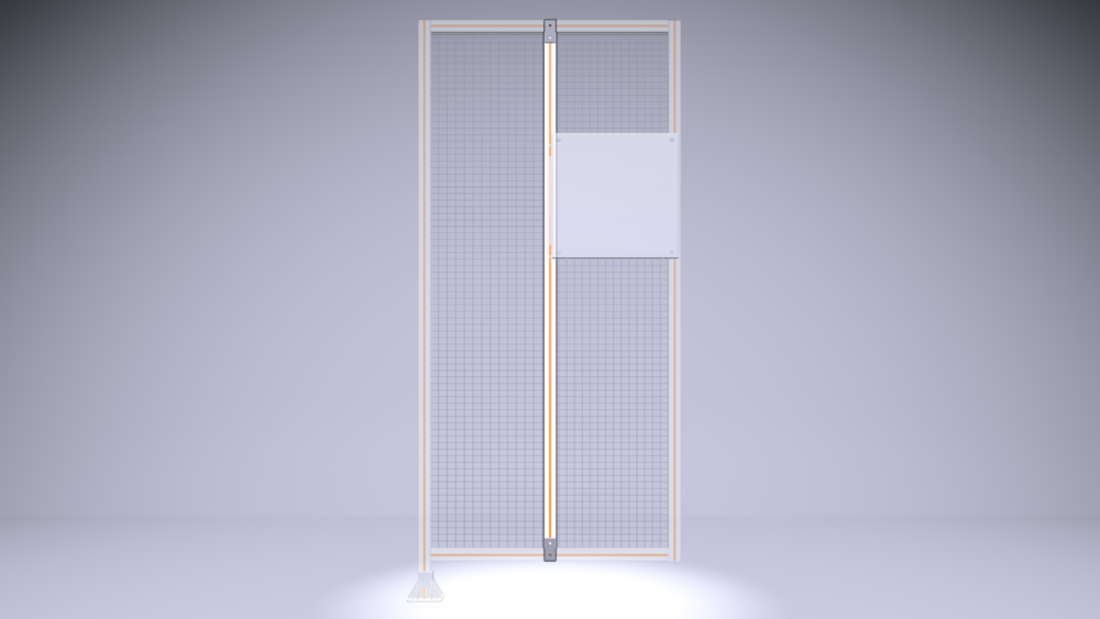 L1-1155-YTA 1155MM LONG HALF STRAP, MOUNTS VERTICALLY ON 1400MM TALL GUARD SECTIONS